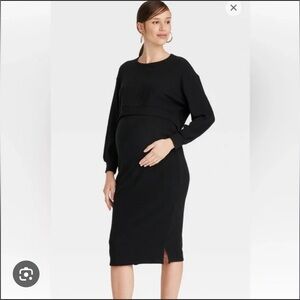 Ingrid & Isabel Black Ribbed Dress Set